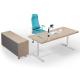 Bamboo Grey Modern Executive Desk / Simple MFC Office Furniture