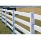 3 Rail Wire Mesh Fencing Eco-Friendly White Vinyl Horse Fence Panel