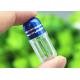 56mm Clear Plastic Medicine Bottles 5g Cylindrical Mini Pill Cases