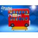 Amusement Park Equipment 3 Seat London Bus Kiddy Ride Game Machine