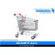 Metal Supermarket Shopping Trolley Wheel Lock 240L / Shopping Cart For Groceries