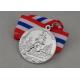 Zinc Alloy Die Casting Medal , 3D Silver Running Medal Badge