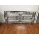 Galvanized Wrought Iron Glass 22*48 Black Inlaid Double  Tempered Glass