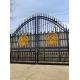 Outdoor Pipe Tubular Steel Fence Gate 10FT Decorative Fence Gate