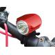 Red Powerful Front Bike Light For Night Riding , 4 * 1800mah Bright Bicycle Lights