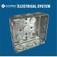 Galvanised Square Metallic Outlet Box Steel Metal Electrical Box 4X 4X 1-1/2