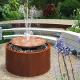 Backyard Corten Steel Waterfall Crafted With Welding Process For Lasting Beauty