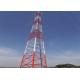 70m GSM Telecom Steel Tower Galvanized Steel Bar 3 Legged Angle Structure