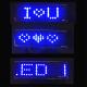 Custom LED message display T-shirt blue light