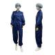 5mm Stripe Waterproof Dark Blue Anti Static ESD Washable Coverall Without Hood