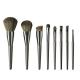 Metal Wooden Handle Makeup Brushes 8PCS Face And Eyes Cosmetic