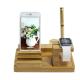 Multi - Function Wooden Mobile Charging Station 100% Nature Bamboo Material Made
