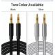 Nylon Braided Phone Aux Cable 1M Extension For Car Audio