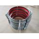 200mm Quick Release Duct Galvanized Tube Clamps With Red Rubber Lining