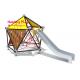Commercial Children'S Playrope Play Equipment  By Big Stainless Steel Slide Single Square Type