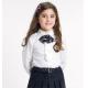 Cute baby girl Cotton School Uniforms Blouse with long sleeve , white