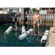 PVC Inflatable Sea Banana Pontoon Boat Tube For Floating Water Bike