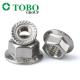 Wholesale DIN 6923 Stainless Steel Hexagon Flange Nut 304 Stainless Steel M3 M4 M5 M6 M8 M10 Hex Serrated Flange Nuts