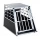 Lockable MDF Heavy Duty Aluminum Dog Travel Box For Large Dog Car Transport Cage