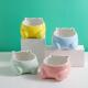 Candy Colored Tableware Pet Ceramic Bowl Non Toxic 15deg Tilt Angle Ceramic Dog Bowls