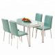 Heat Resistant Contemporary Glass Dining Tables With 4 Supplementary Chairs