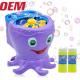 Nuby Bath Octopus Bubble Machine Made Automatic Bubble Maker With 2 Solutions OEM Bubble Blower  For Kids