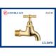 Sand Cast Brass Color Stopcock Tap 1/2 Inch Outside House Use