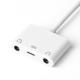 Apple Lightning To Dual 3.5mm Headphone Jack Adapter For Charging And Listening Music