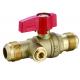 YomteY  Brass Ball Valve Flare×Flare with By-Pass Port