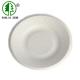 5 Inch Plant Fiber Compostable Appetizer Plates White Round Dishes Pulp Molding