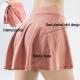 Ladies Sports Golf Pleated Tennis Skirt With Pockets High Waist Athletic Skorts