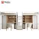 Customizable Bunk Bed With Ladder Wardrobe And Study Desk For Dormitory