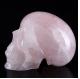 5" Natural Pink Quartz Crystal Carved Stone Skull Carving Sculpture (4017)