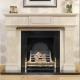 Free Standing Fireplace Limestone Mantel Surround Indoor Use