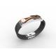 Top Quality Europe Fashion Stainless Steel Genuine Leather Silicone Bangle Bracelet ADB101