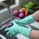 Thick Warm Long Rubber Dishwashing Gloves , Reusable Dishwashing Gloves