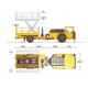 Max 3T Loading Weight Underground Scissor Lift Vehicle , Durable Hydraulic Platform Truck