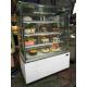 White Color Cake Display Cooler Canbinet With Glasses Door Digital Thermostat