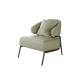 Genuine Leather And Velvet Chair Stainless Steel Cream Velvet Accent Chair