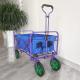 Double Layers Cloth Camping Cart 8 Inch PVC Wheel Portable Hand Trolley Folding Wagon
