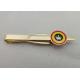 Mini Stamped Personalized Tie Bar With Synthetic Enamel , 13 mm Gold Plating