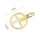 Round Shape Hollow Gold Plated Metal Tag for Handbags User-Friendly Custom Logo Tag