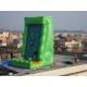 PVC Tarpaulin Outdoor Inflatable Amusement Park With Green Rock Climbing Wall