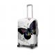 ABS+PC butterfly printing hard shell spinner rolling lightweight two-piece luggage set