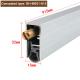 Silicon Acoustic Door Bottom Seals Concealed Automatic Drop Down Aluminium Weather Strips 915MM