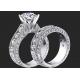 14K Round Diamond Engagement Wedding Rings GH VS1 GIA Certification