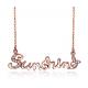 Rose gold plating 925 sterling silver “sunshine” charm necklace, necklace for her