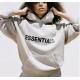 Double Hats French Terry Pullover Sweater Hoodies Women'S Hip Hop Essential Style Same