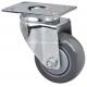 Edl Chrome 3 130kg Plate Swivel PU Caster for Heavy-Duty Industrial Equipment 5713-77