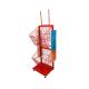 Mesh Wire Red Color 400mm Length Supermarket Display Racks For Cookies Candy